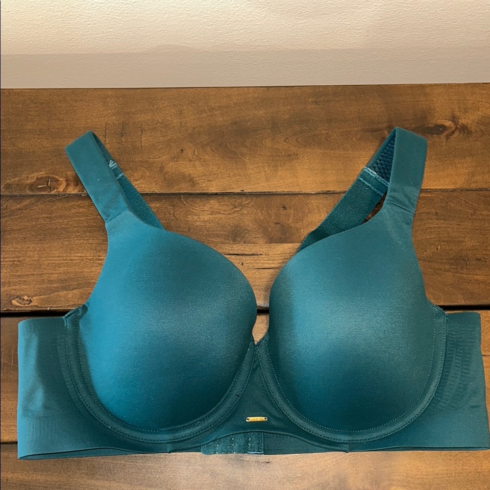 Cacique Teal Modern Luxe lightly lined Balconette Underwire Bra